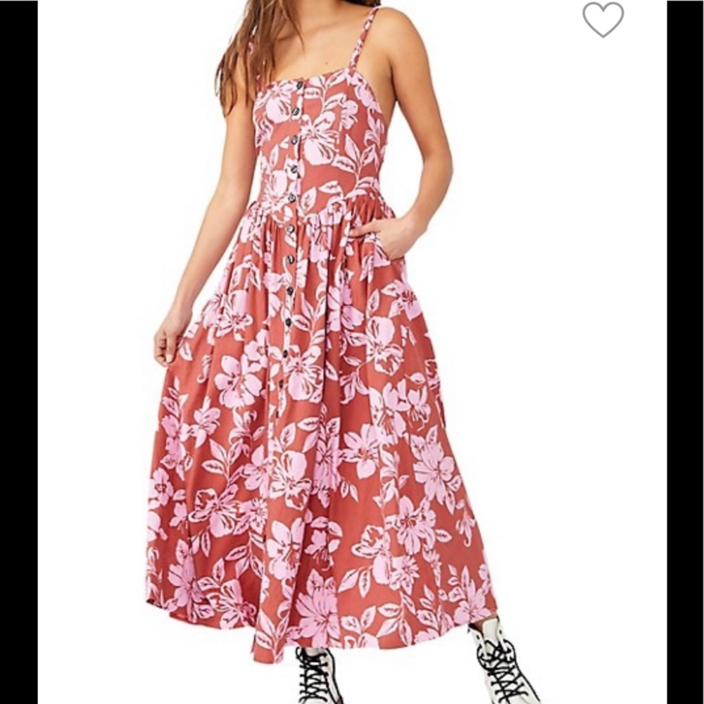 Free People Floral Midi Dress
